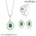 63833 Xuping Fashional Elegant De Luxe Couleur Rhodium Zircon Parure